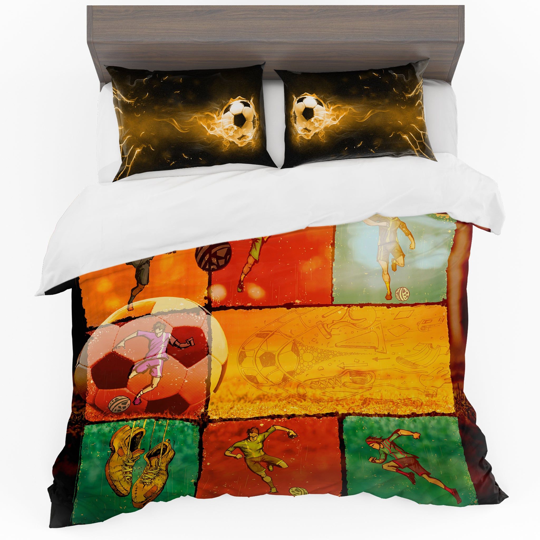 Football Duvet Cover Set Double