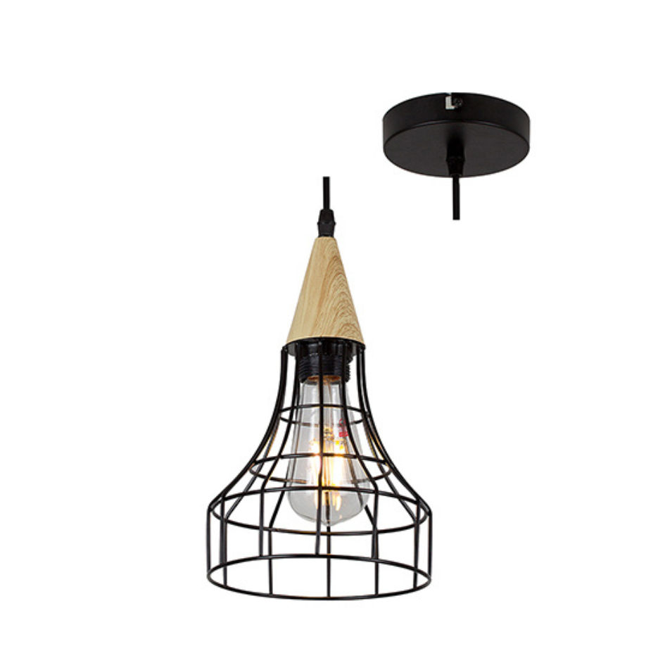 Vibrato Pendant 170mm Black  Pendant Lamping Excl 1 x E27