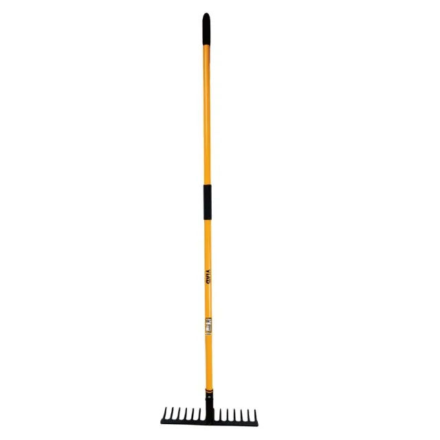 RAKE 27700 — Heavy-Duty Agricultural 4-Prong Steel Garden Rake