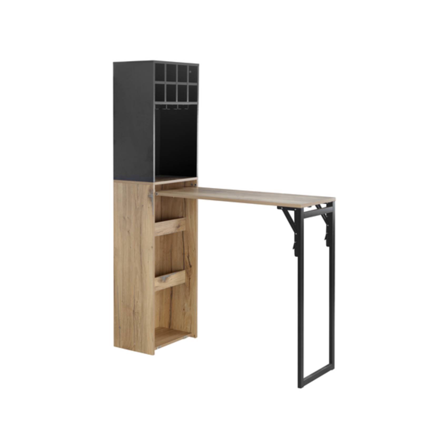 Zoe Space Saving Foldable Bar Unit Without Chairs