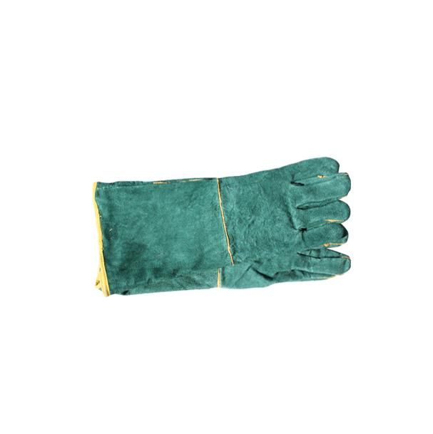 Glove Leather Welding Green Long 200mm - 2 Pack