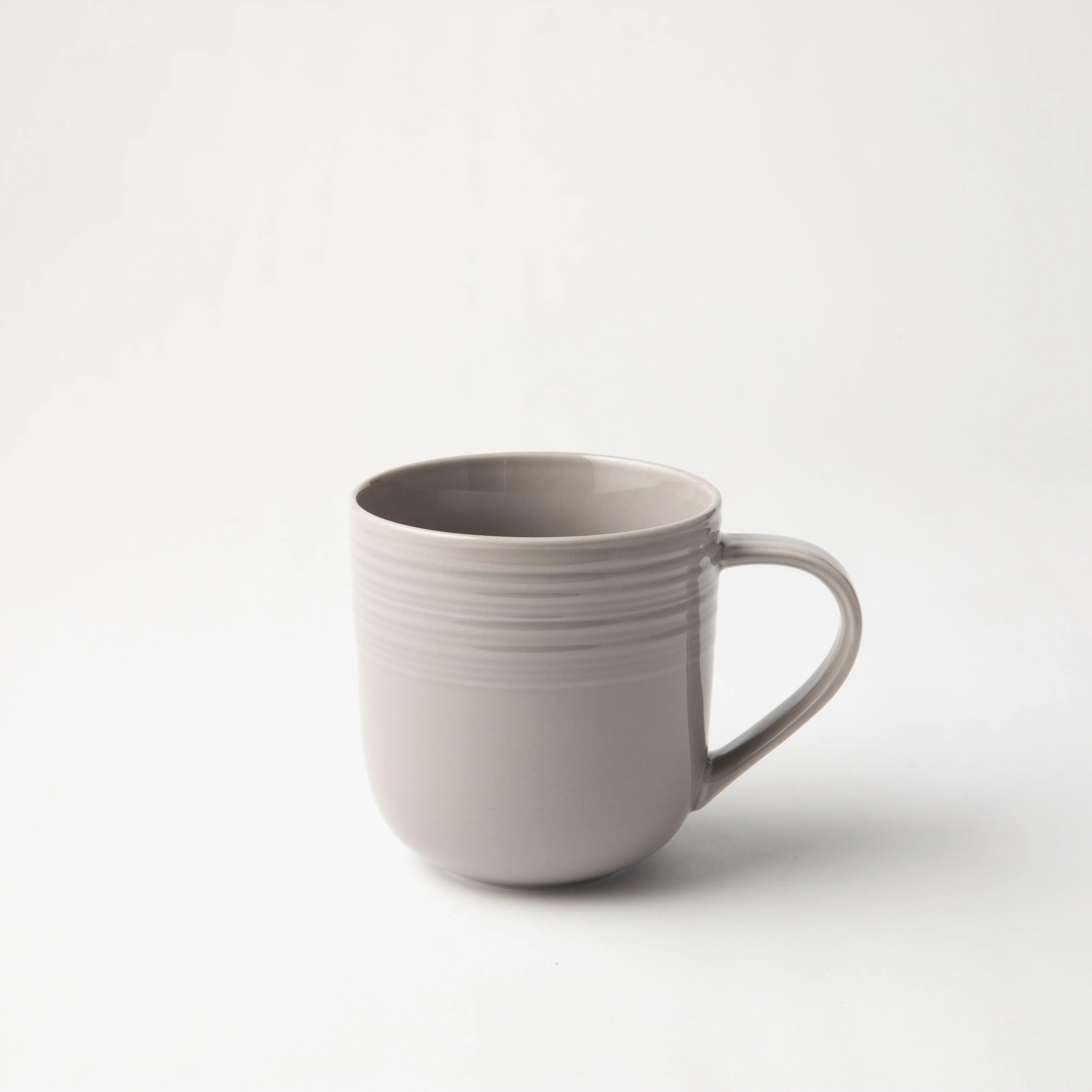 Jenna Clifford - Embossed Lines Light Grey Coffee Mug Set of 4