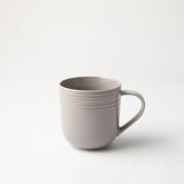 Jenna Clifford - Embossed Lines Light Grey Coffee Mug Set of 4