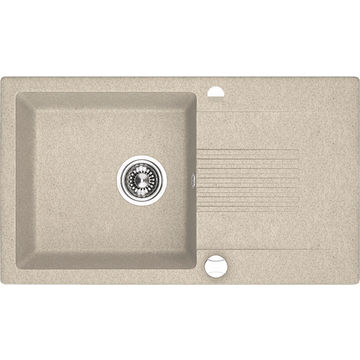 Laveo Celia Granite Sink 1 Bowl with Drainer - Beach Sand