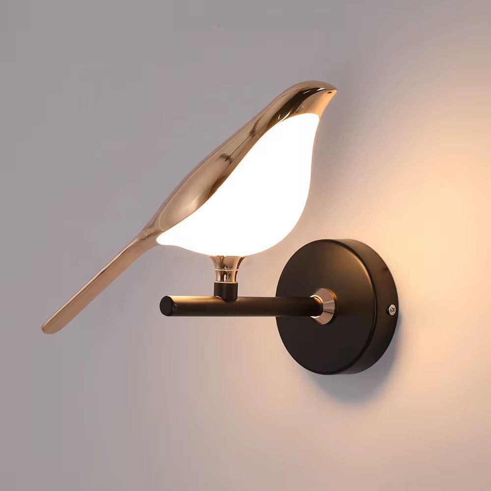 Nordic Bird Wall Sconce with Rotating LED Light