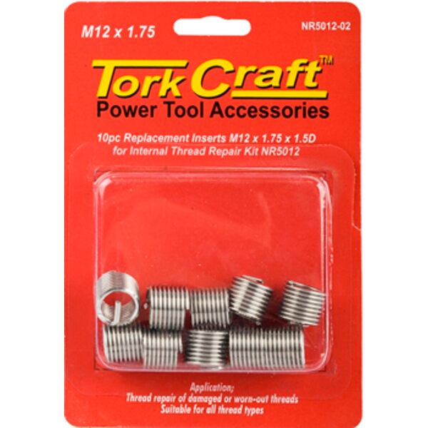 Thread Repair Kit M12 X 1.75 X 1.5D Repl. Inserts For Nr5012