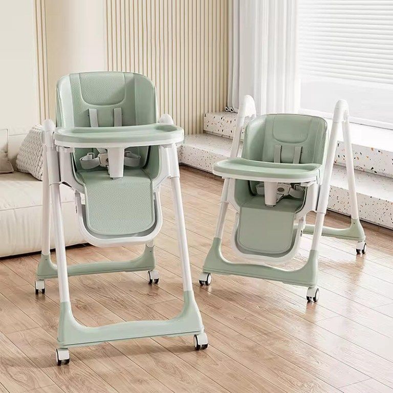 Foldable Booster Dining Baby High Chair - Green
