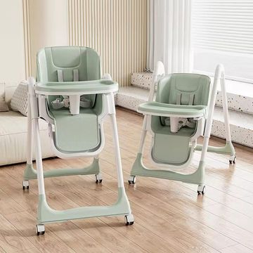 Foldable Booster Dining Baby High Chair - Green