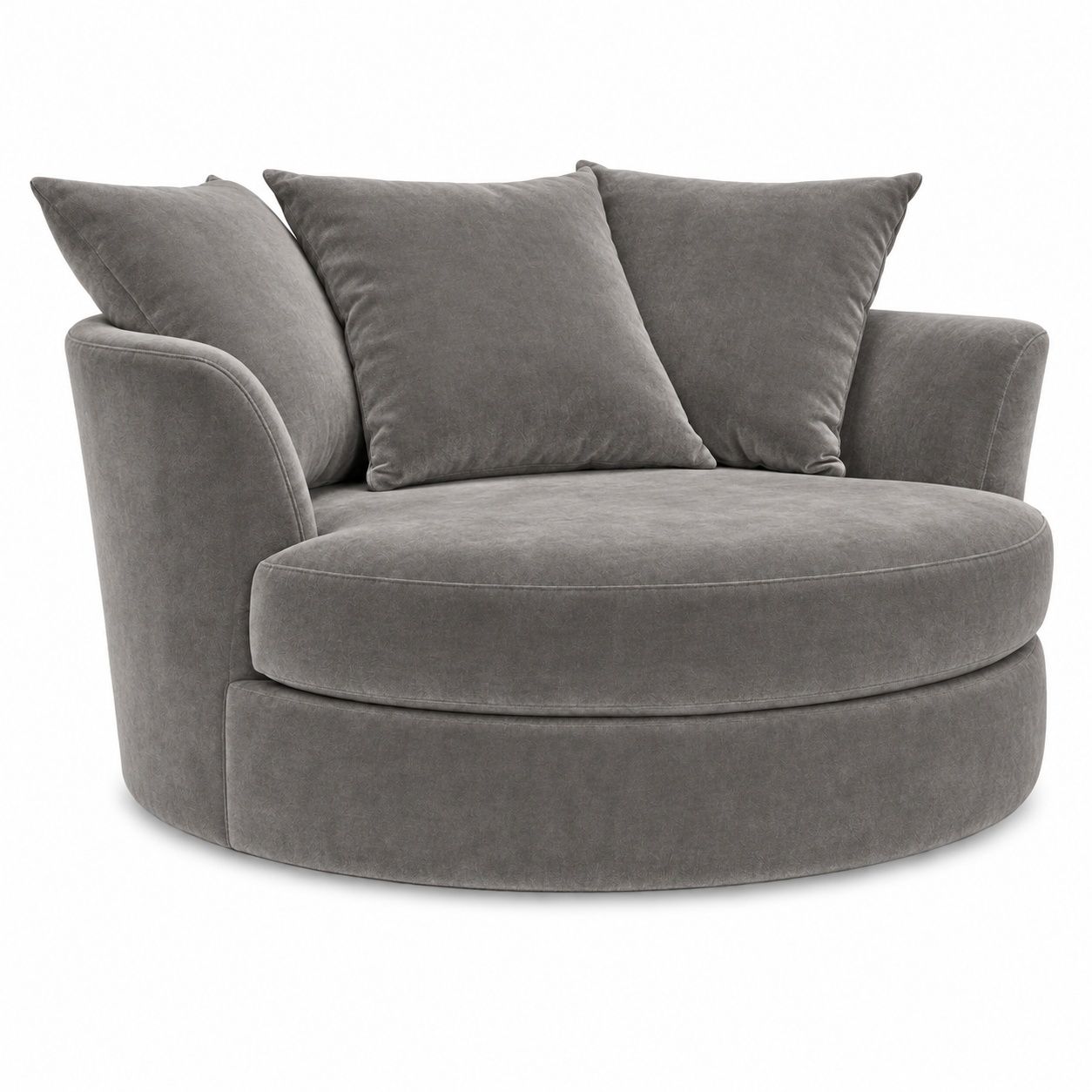 ASHER- Luna Curve Accent Sofa Grey