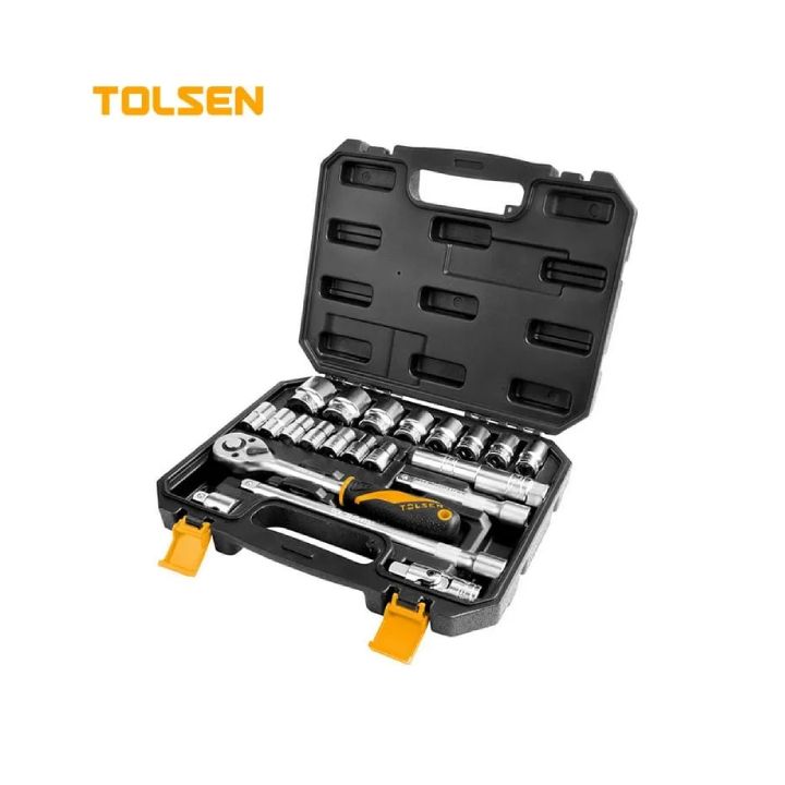 Tolsen - Socket Set 1/2"10-32mm 22 Piece Indust.