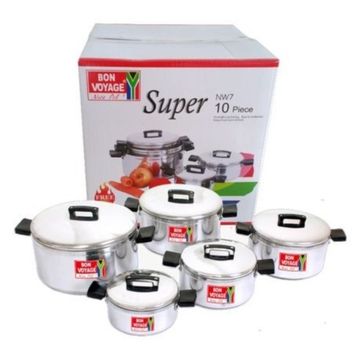 Bon Voyage - 10 Piece Pots Set with Bakelite Handles