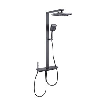 Led Stainless Steel wall-mounted round shower