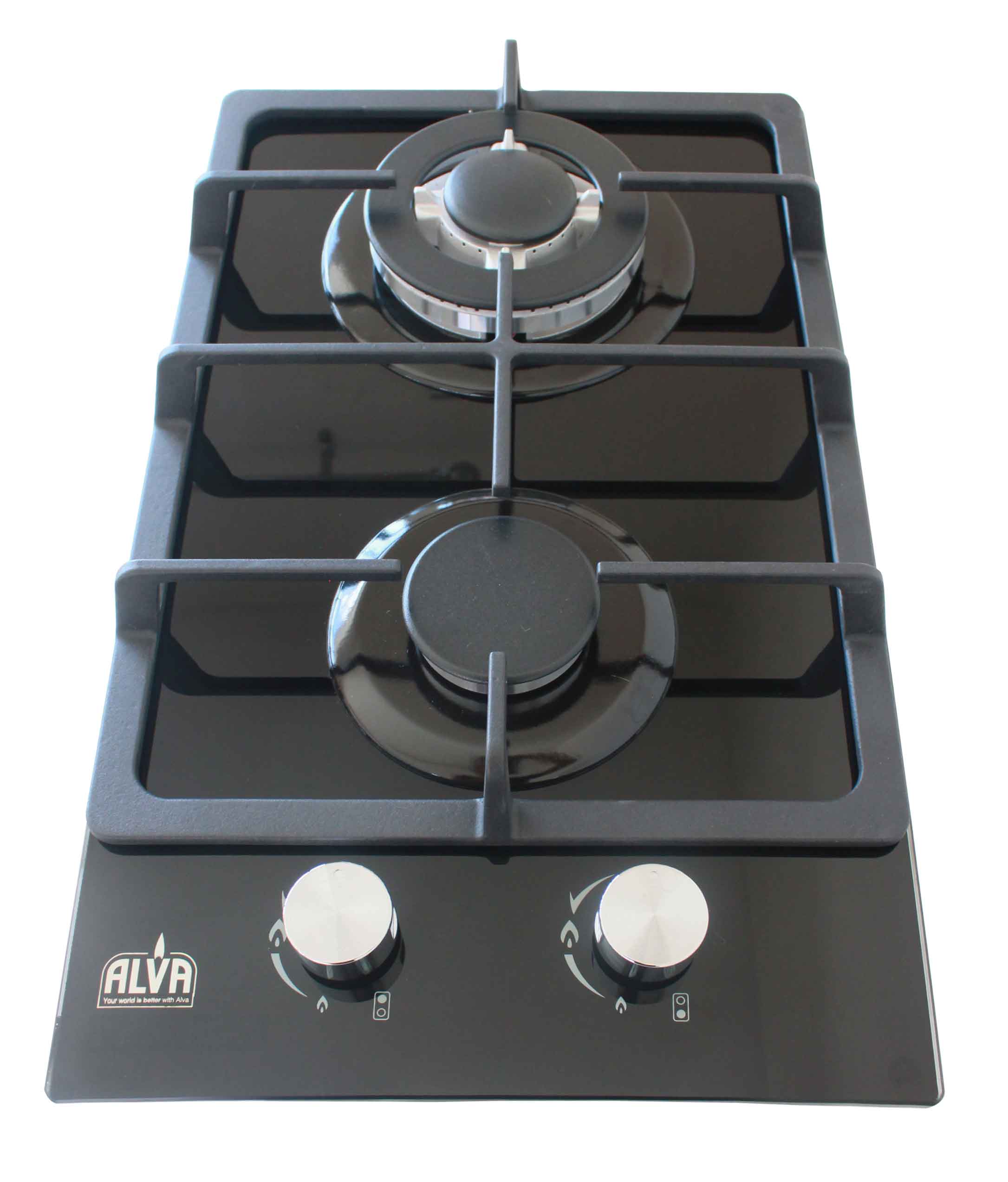 ALVA - 30cm 2-BURNER GAS HOB - GLASS