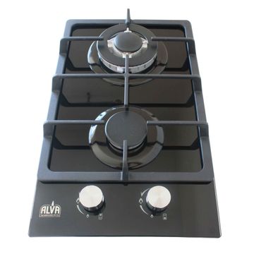 ALVA - 30cm 2-BURNER GAS HOB - GLASS