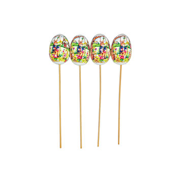 Décor Easter Eggs On Stick S/4