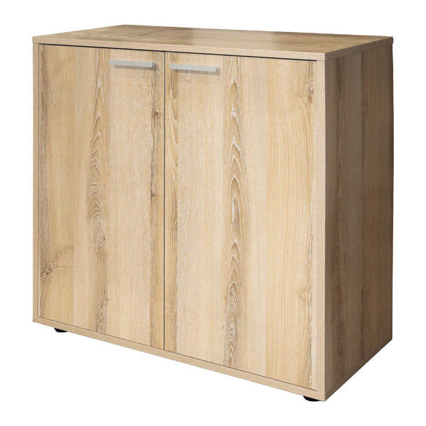 Denver Office Furniture | 2 Door 1 Shelf Filing Cabinet | Washed Shale