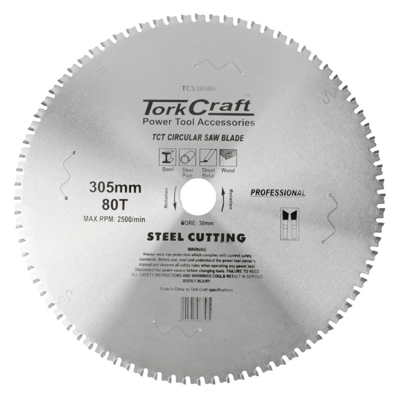 Tork Craft - Tct Blade Steel Cutting 305 x 80T 30mm