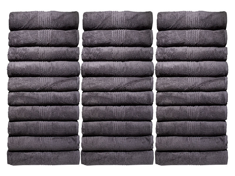 Bunty's Hotel Collection 600GSM 90x160cms Bath Sheets - 30 Pc Pack - Pavement