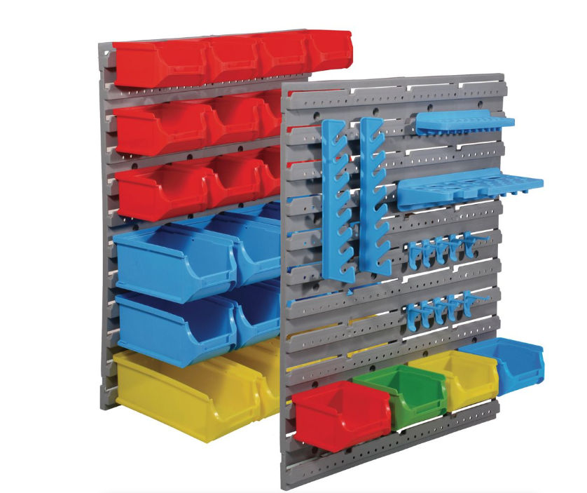 Multi-Functional 43 Piece Wall Mounted Tool Storage Organiser 3kg