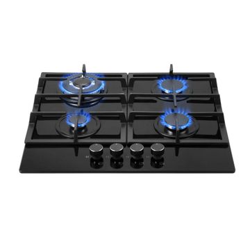 Totai 4 Burner Gas Glass Hob - 26/GOG4BNR