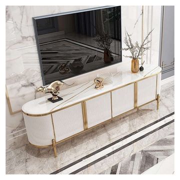 TV Unit Stand - White and Gold