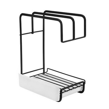 Stainless Steel Towel Drying Rack (Black)