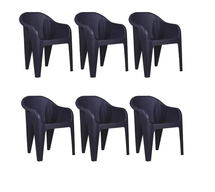 Plastic Party Chair Jumbo Black adult x6pc