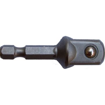 Socket Adaptor 1/4"M Sq X 50Mm 1/4"M Hex Shank Carded