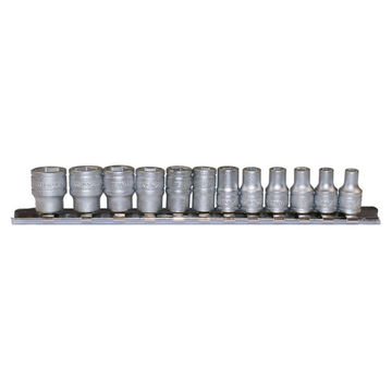 12PC 1/4inch Drive Socket Set - Rail
