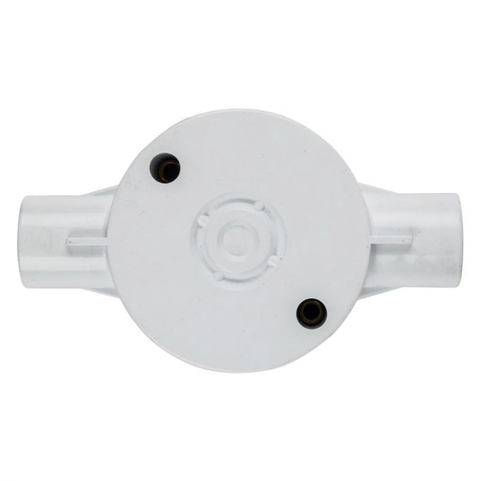 Conduit Box 2-Way Through - SABS - 20mm - 10 Pack