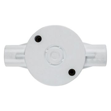 Conduit Box 2-Way Through - SABS - 20mm - 10 Pack