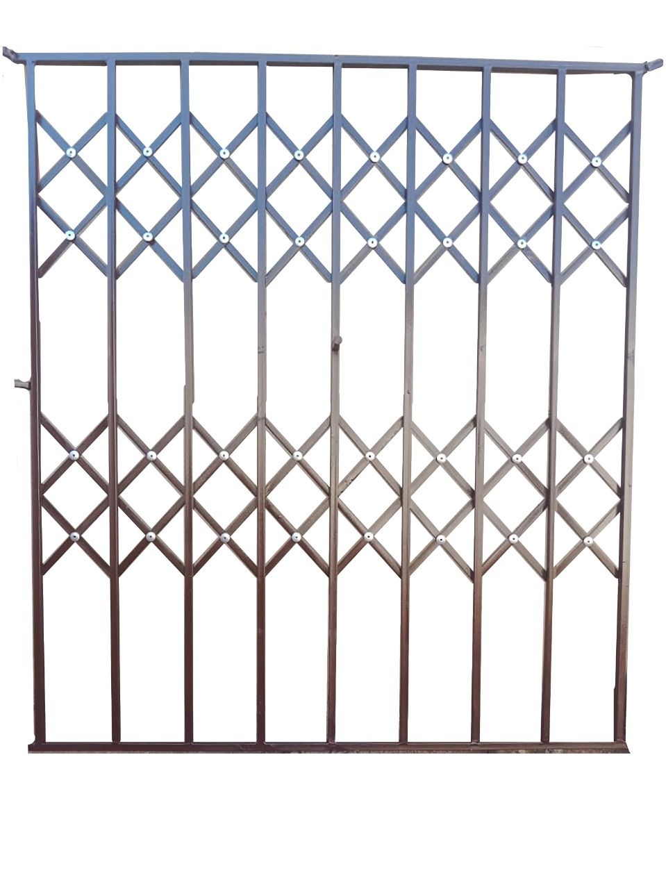 Window burglar made of steel W2000mm x H1800mm Bronze