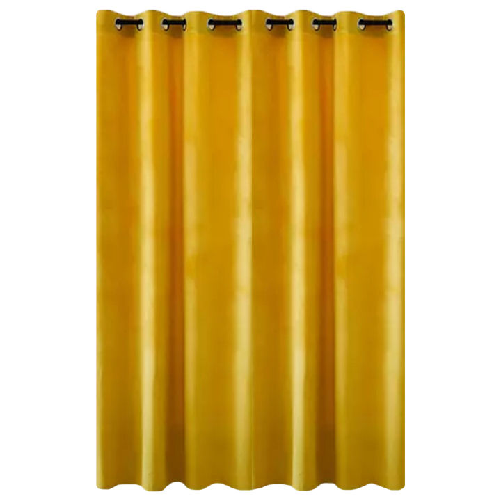Matoc Readymade Curtain -100% Blackout -Velvet Yellow -Eyelet -400cm W x 221cm H