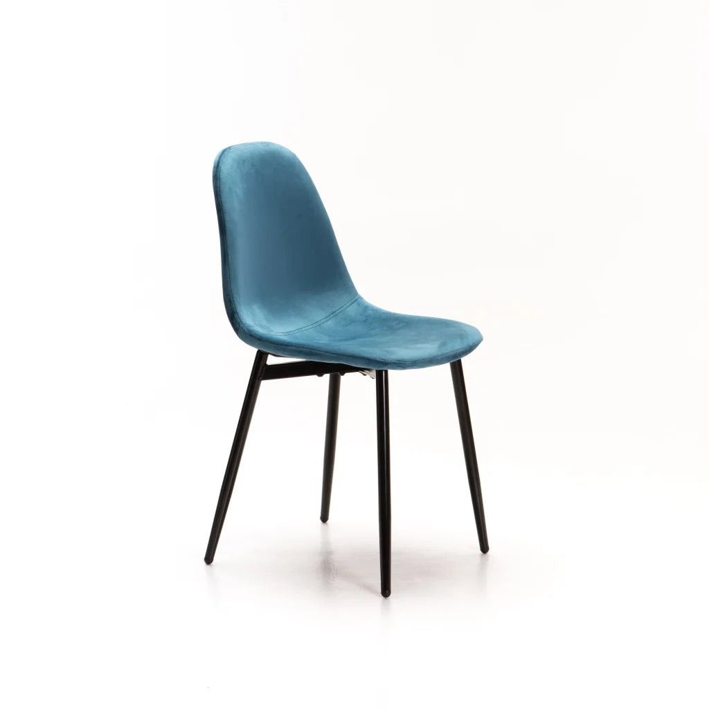 Vividitto - Sewela Velvet Dining Chair -Petrol Blue