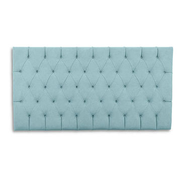 Ella Deep Buttoned Velvet Headboard- Single