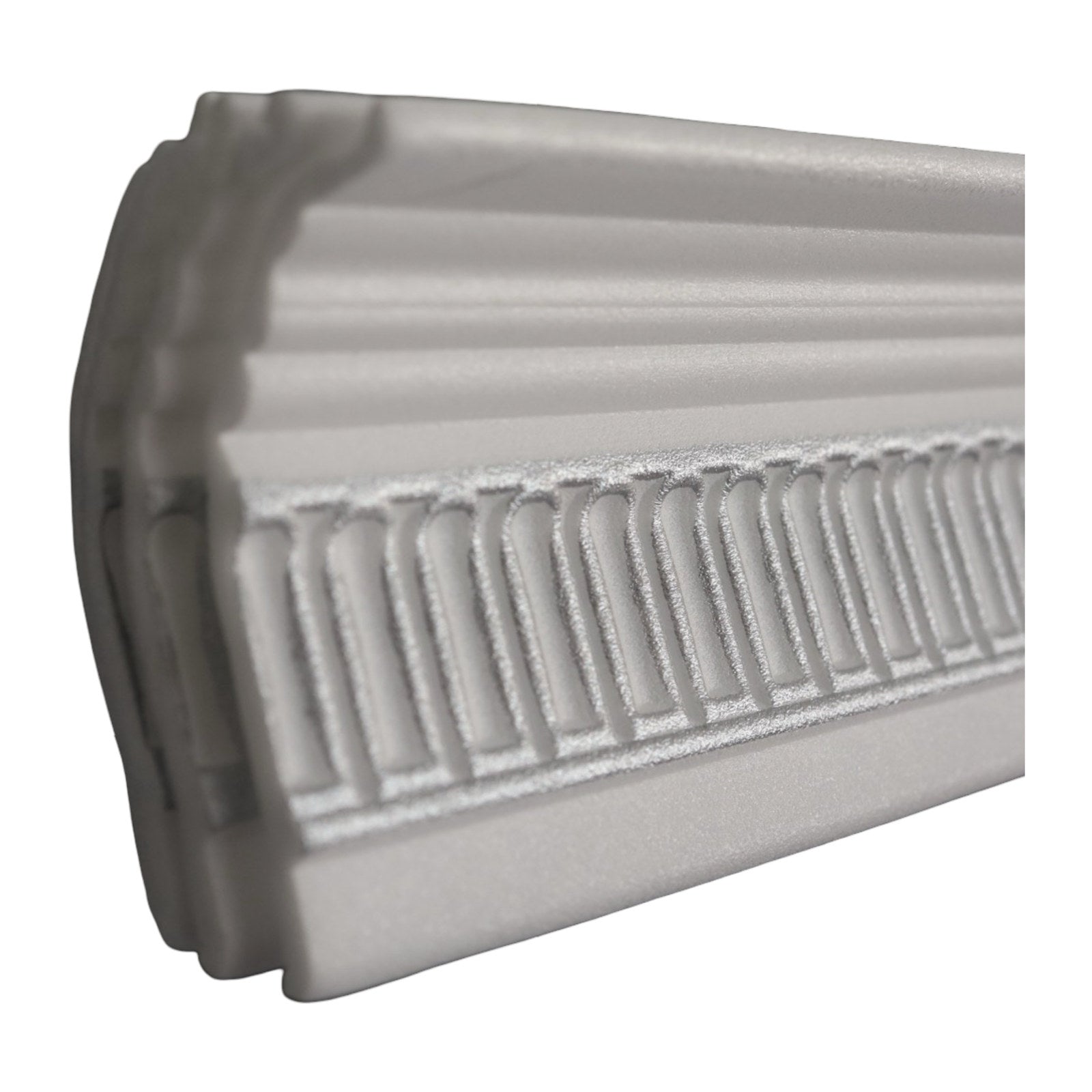 CBS Decor T08 Polystyrene Ceiling Cornice 2 m Pack of 4 - White And Silver