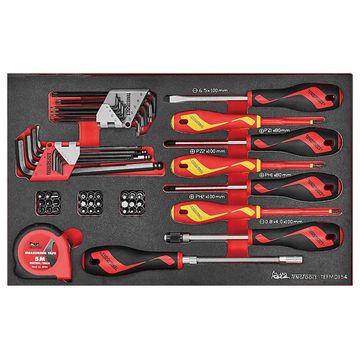 54PC Screwdriver & Hex/Torx Key Set in EVA Foam (with metric & imperial measuring tape)