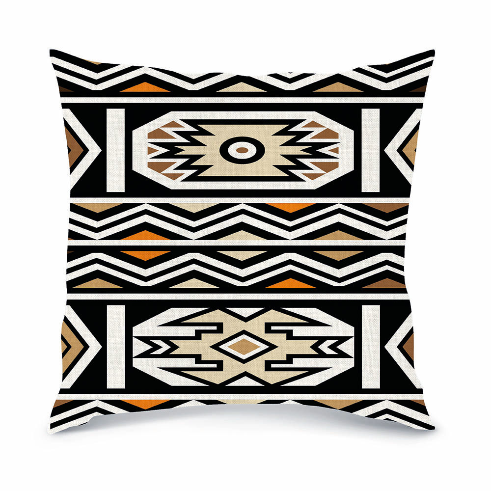 Ndebele African Print Cushions Brown