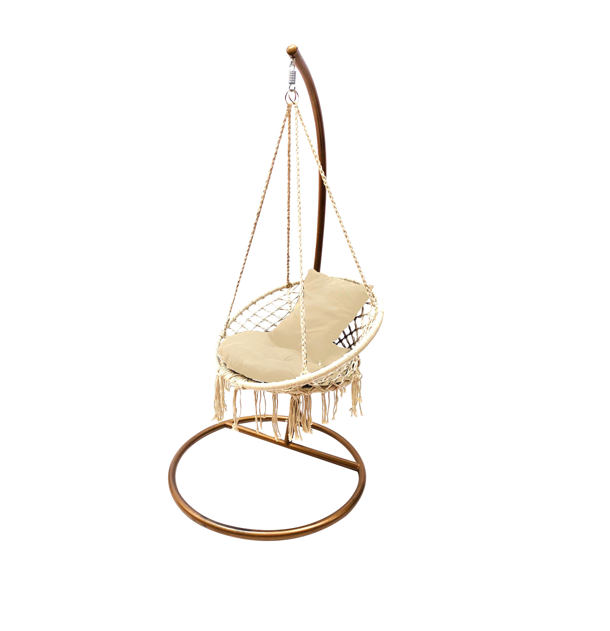 KC FURN-Lazio Hanging Chair With Stand Cream