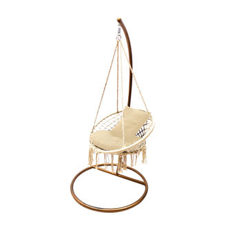 KC FURN-Lazio Hanging Chair With Stand Cream