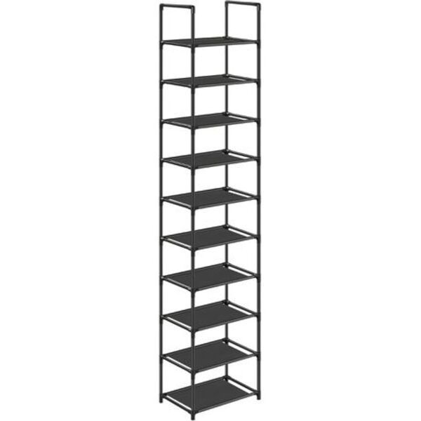 LASA Stackable Metal Shoe Rack Adjustable 10-Tier Storage Hallway Closet