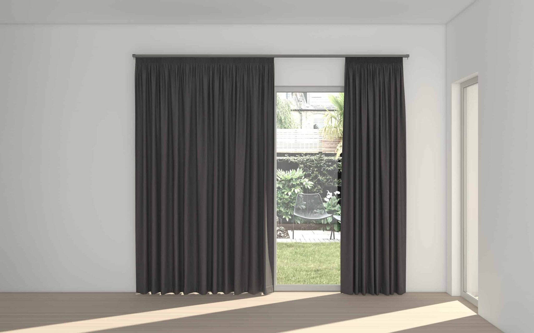 Stuart Graham Midnight Taped Curtains – Charcoal 260cm (W) x 250cm (Drop)