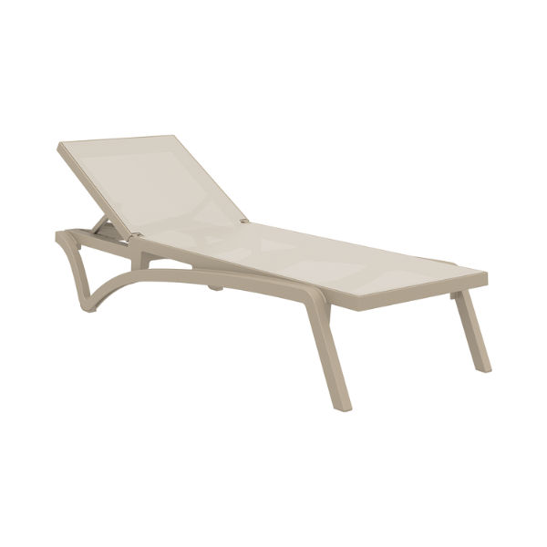 Siesta exclusive Pacific Sunlounger Taupe & Taupe Fabric