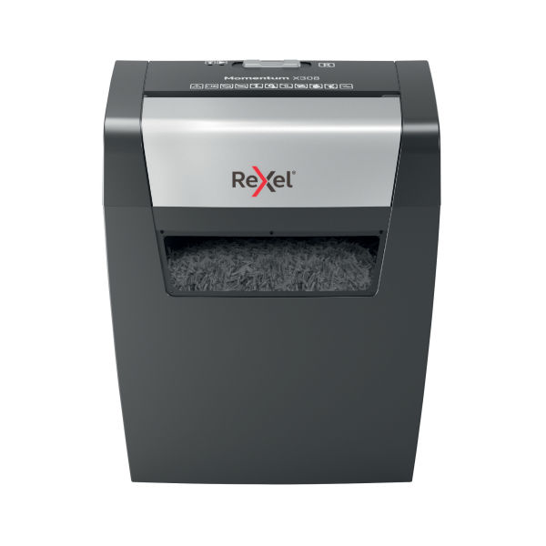 Rexel Momentum X308 P3 Cross Cut 8 Sheet Paper Shredder, 15L Bin
