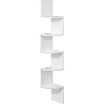 Bragg Corner Display Floating Bookshelf, White