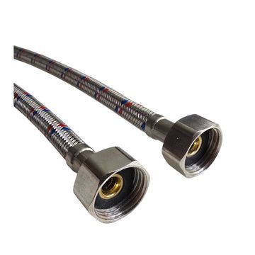 Braided Connector Flexible Pipe (1/2") 15 x 450mm Female-Female (2 Pcs)