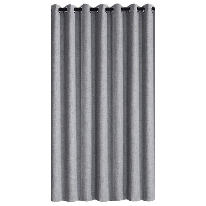 Matoc Readymade Curtain -100% Blackout -Textured Light Grey -Eyelet -230cm W x 233cm H