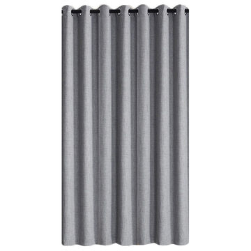 Matoc Readymade Curtain -100% Blackout -Textured Light Grey -Eyelet -230cm W x 233cm H