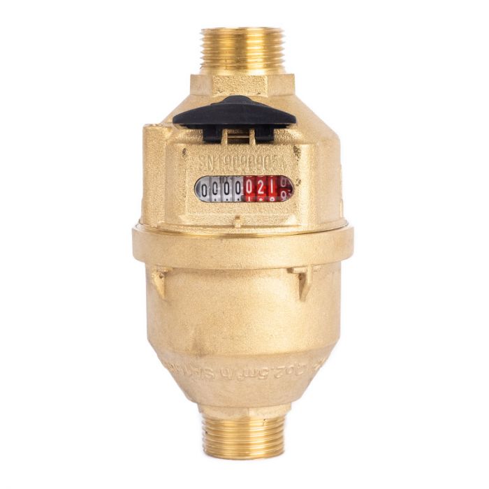 Water Meter 15mm Piston Type Brass
