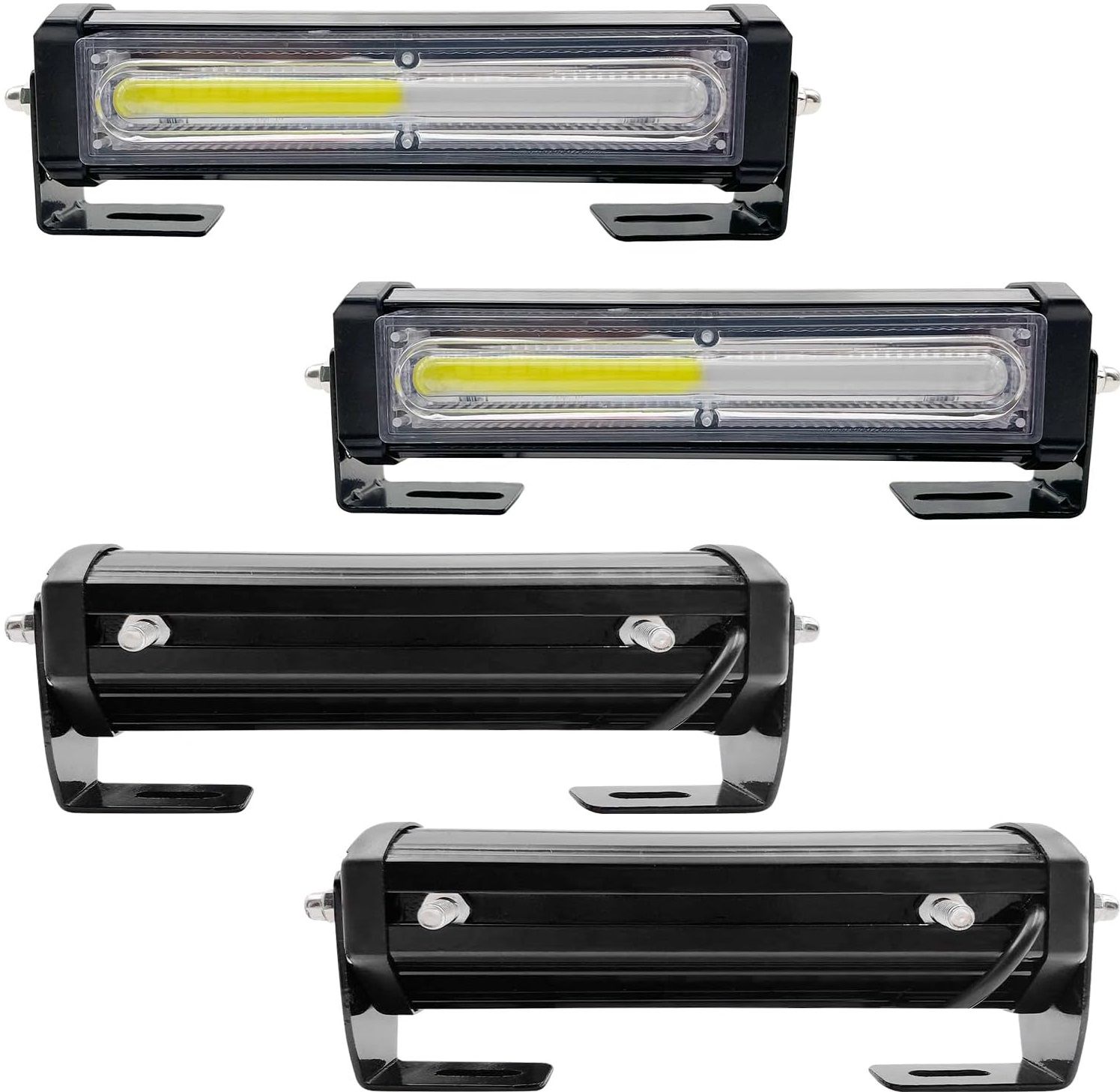 Yellow Emergency Strobe Lights for Vehicle, 4 in 1 LED